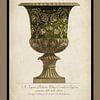 Antiek Ornamentale  Vaas in Groen - Gravure - Piranesi van Behindthegray