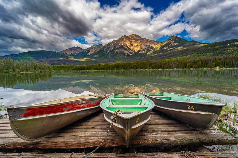 Lac Pyramid au Canada par Remco Piet