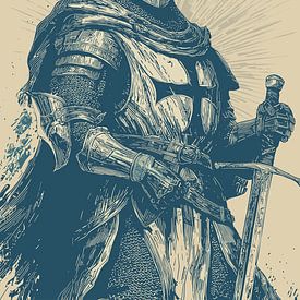 Knight in medieval armour by Pixelbull Design