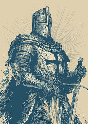 Ridders in middeleeuwse harnassen