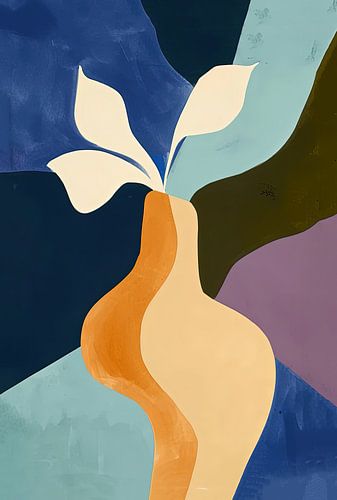 Abstracte Bloesem Silhouet