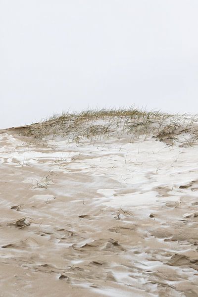 Besneeuwde duinen van Scheveningen | Winter strand in Den Haag van Dylan gaat naar buiten