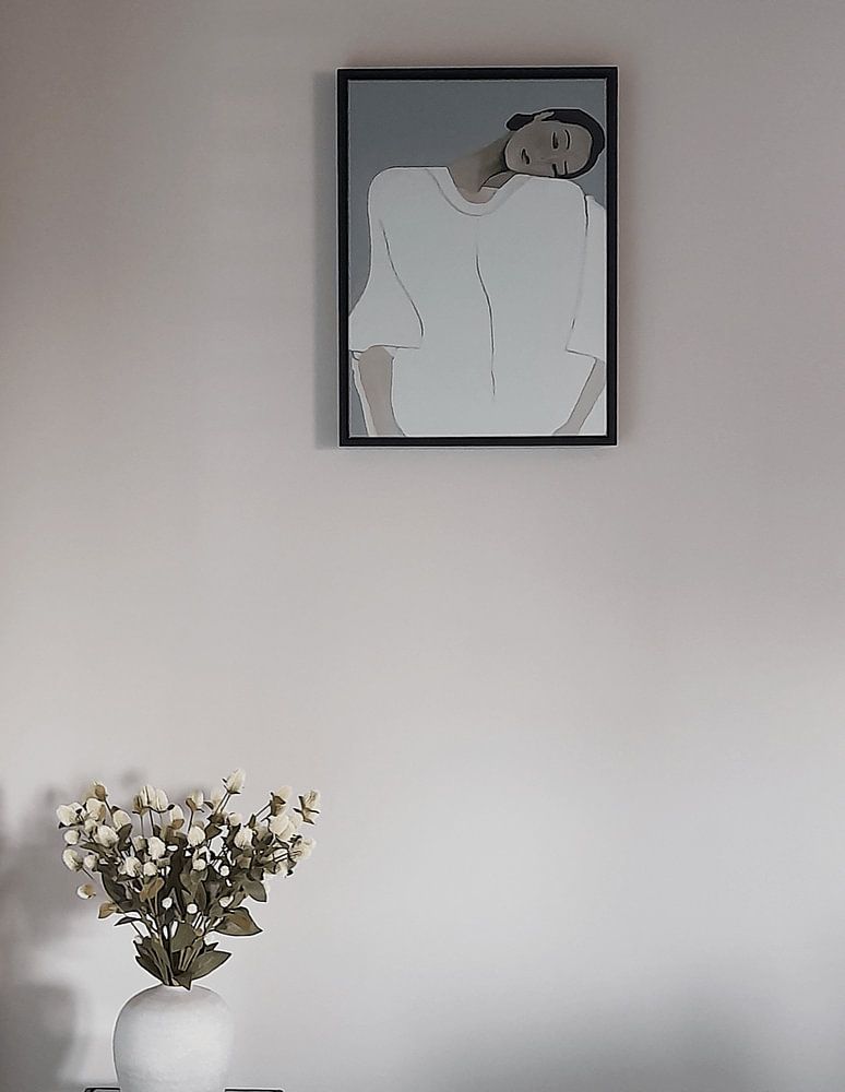 Modern abstract portrait "rest", by Carla Van Iersel