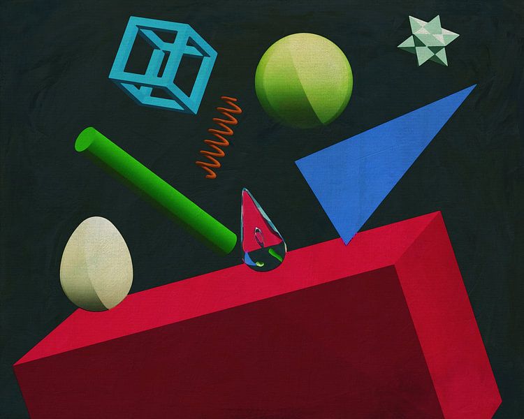 Constructivisme schilderij nummer 22 van Jan Keteleer (JanKé): Een reis voorbij het canvas