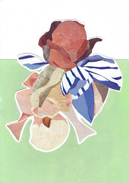 Blaue Delfter Blume von Elena Schuh