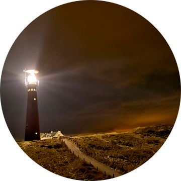 Vuurtoren Schiermonnikoog in de nacht