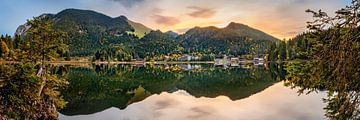 Spitzingsee in Bavaria as a panoramic picture