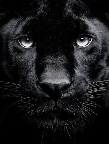 Zwarte panter - Intense look in monochrome elegantie