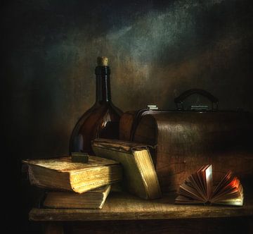 Still life with books. Stylized photograph. by Mykhailo Sherman