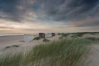 Strand huisjes in de duinen