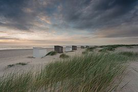 Beach cottages in the dunes by Jolanda de Leeuw