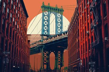 Brooklyn Bridge van Gisela- Art for You