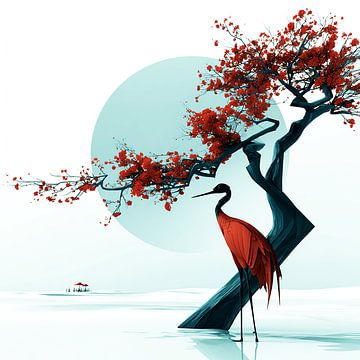 Cranes in the Moonlight by Karina Brouwer