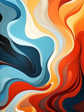Abstract kleurrijk schilderij van PixelPrestige