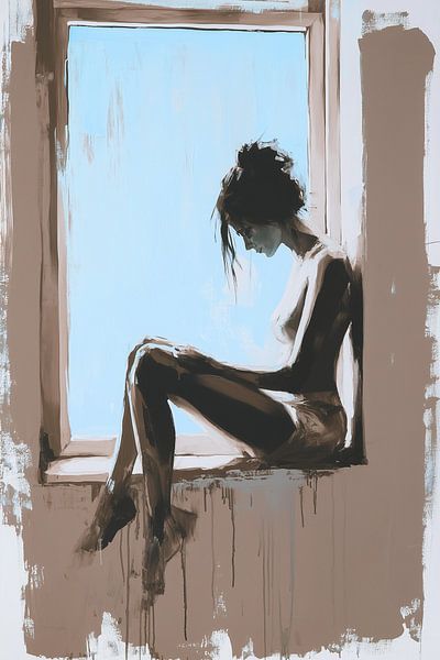 Gedanken im Fenster Fenster II von Bianca ter Riet