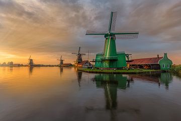 Glorious sunset by the Zaanse Schans by Costas Ganasos