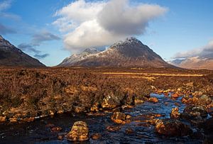 Wetter Großbritannien: Winterlich auf den Bergen im Geopark Lochaber, Highlan