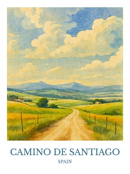 &quot;Landschaftlicher Jakobsweg Druck&quot; von Robert Swaine