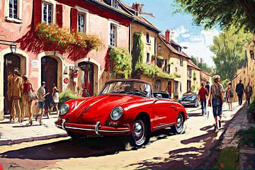 Porsche 356 Cabrio in Zuid-Frankrijk van DeVerviers