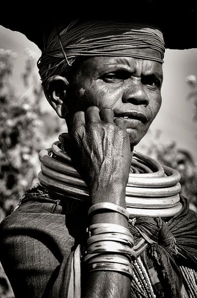 Female member of the Bonda tribe. by Ton Bijvank