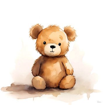 Zittende Teddybeer van Lauri Creates