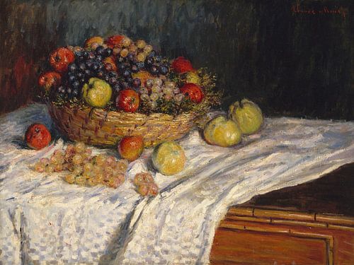 Appels en druiven, Claude Monet