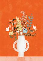 Flowers in Vase, Red