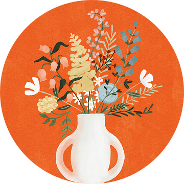 Flowers in Vase, Red