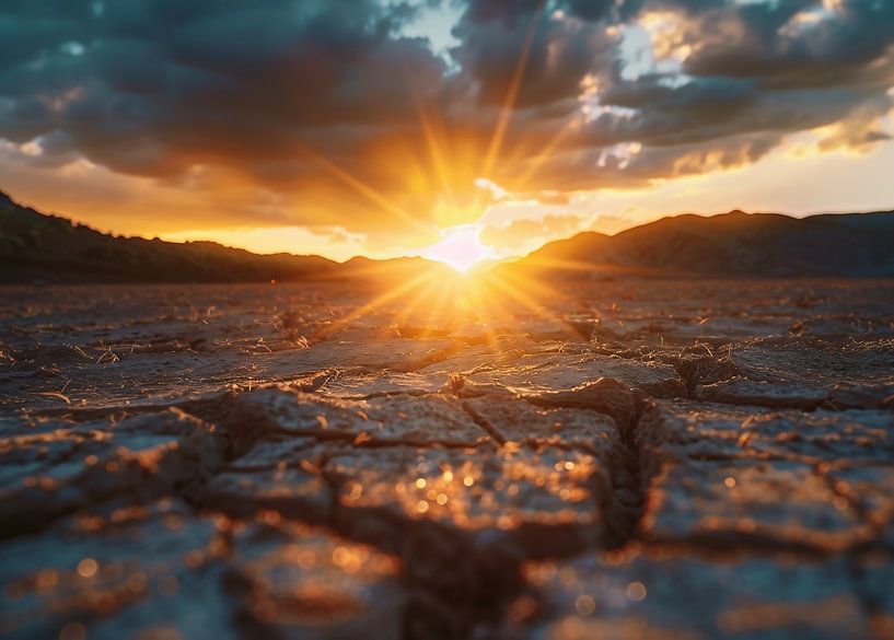 Lichtspiel im Wüstensonnenuntergang von fernlichtsicht