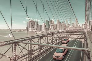 Stedelijke impressie van de Brooklyn Bridge | stedelijke vintage stijl van Melanie Viola