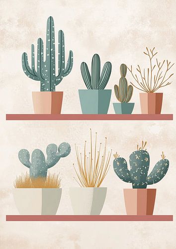 Cactus sur l'étagère