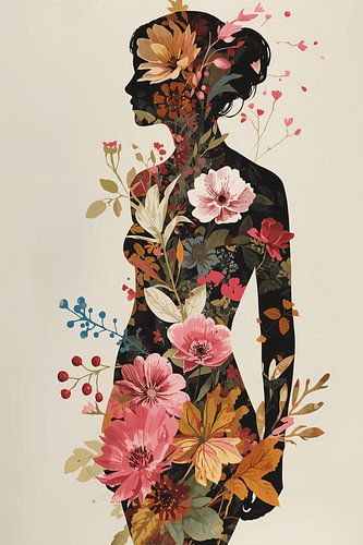 Bloemen silhouet van de natuur