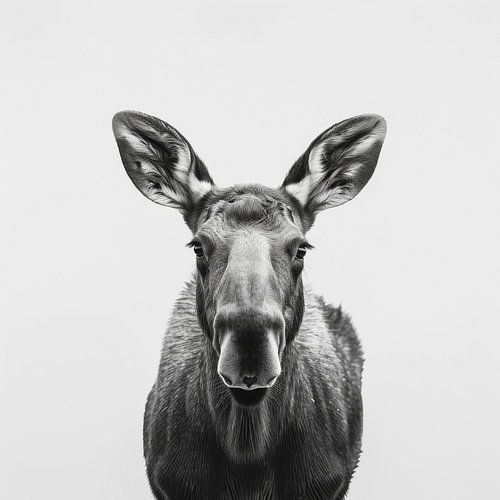 Imposing elk - black and white photography for wildlife lovers