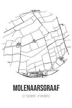Molenaarsgraaf (Süd-Holland) | Karte | Schwarz-Weiß von Rezona