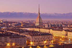 Ausblick auf Turin am Abend