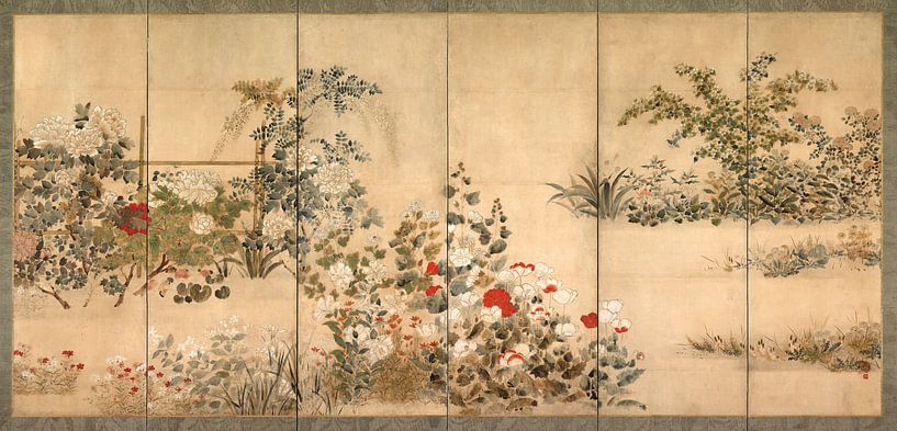 Kitagawa Sōsetsu. Blumen der vier Jahreszeiten von 1000 Schilderijen