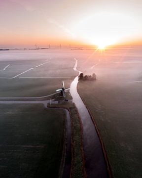 Dutch windmill in the fog!