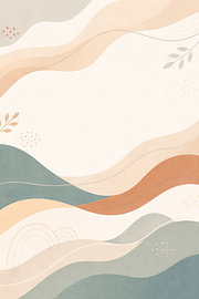 Zachte Nordic Golven Abstracte Poster von Dante S