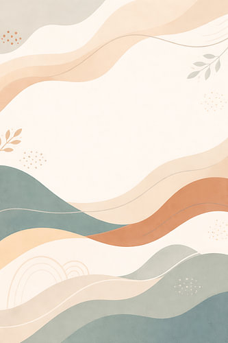 Zachte Nordic Golven Abstracte Poster