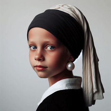 Enchantment of the Young Pearl- vermeer by Nicole Habets