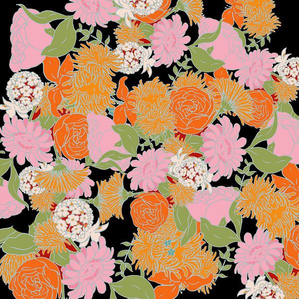 Flowers market by Mad Dog Art