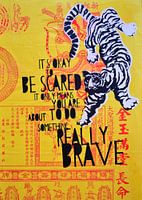 Brave yellow tiger