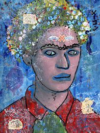 Frida, modernes zeitgenössisches Porträt von Atelier Liesjes