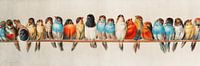 A Perch of Birds, Hector Giacomelli (Digitally enhanced) by Meesterlijcke Meesters thumbnail