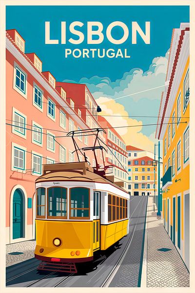 Lisbon, Portugal. by Poster Art Shop