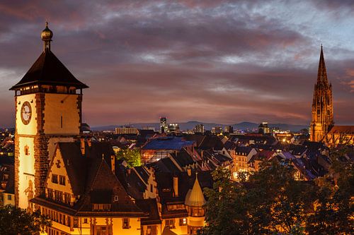 Schwabentor and cathedral in Freiburg