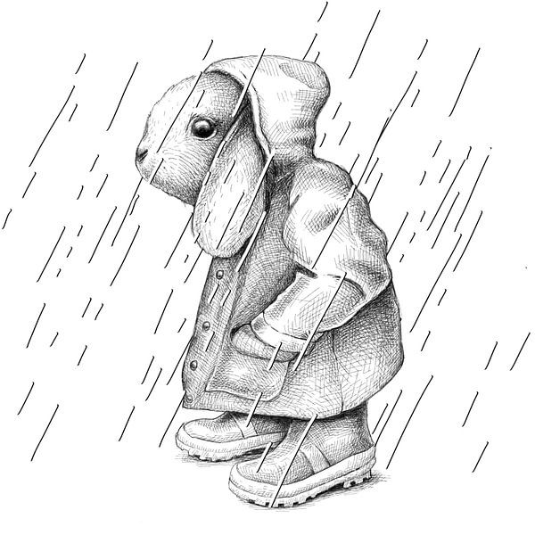 rainy bunny days by Illustratorin.net
