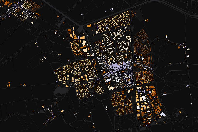 Kaart van Schagen abstract van Maps Are Art