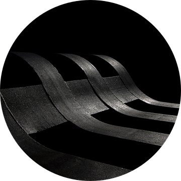 Treinwagon staalfabriek - Abstract - Zwart Wit