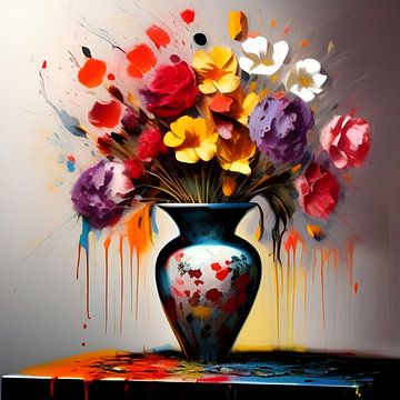 Nature morte avec un bouquet dans un vase sur The Art Kroep